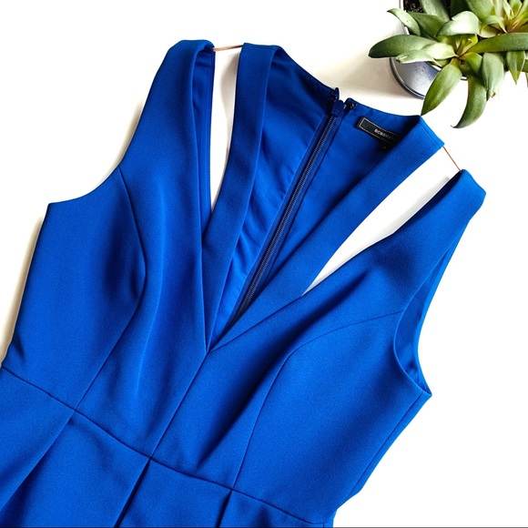 BCBGMAXAZRIA Blue Sleeveless A-Line Mini Dress - Picture 7 of 11